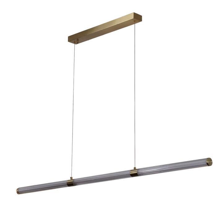 Del 3-Lights LED Sleek Linear-Shape Hanging Pendant Light Lamp Gold