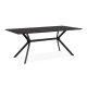 Design Square Kays Modern Rectangular Kitchen Dining Table 180cm Metal Frame Grey/Black