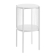 Design Square Connell Modern Round Wooden End Lamp Side Table - White