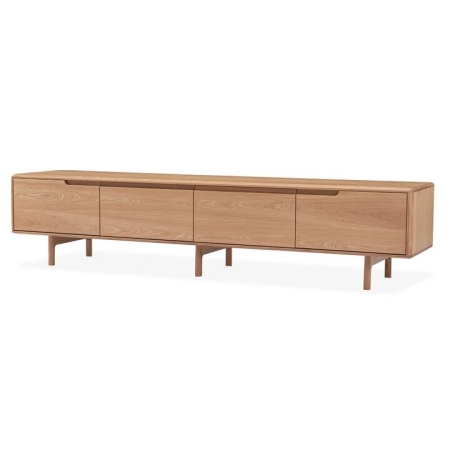 Maestro Furniture Margo Lowline TV Stand Entertainment Unit 200cm 4-Doors Natural Oak