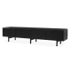 Maestro Furniture Margo Lowline TV Stand Entertainment Unit 200cm 4-Doors Black Stained Oak