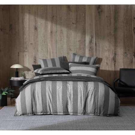 Private Collection Thatcher Charcoal Quilt Cover Set-King