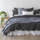Melville Quilt Cover Set Charcoal Queen Size 210X210cm by Bambury-Queen