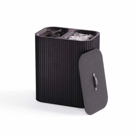 Joseph Joseph Tota Twin Luxe 90L Easy-Empty Bamboo Laundry Basket