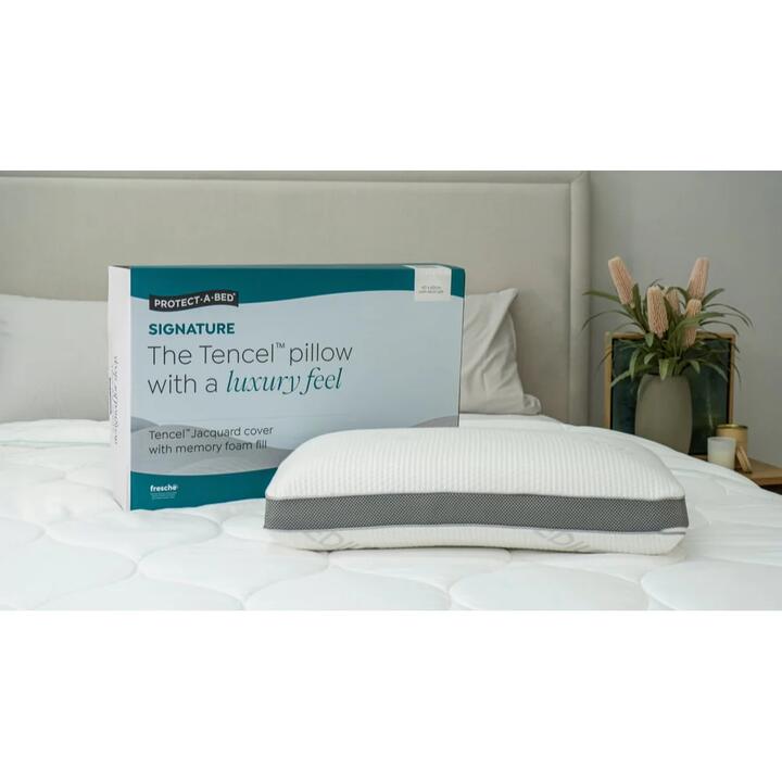 Protect-A-Bed Signature Tencel Jacquard Memory Foam Pillow Medium