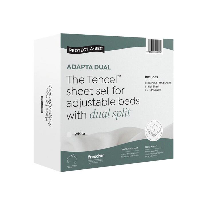 Protect-A-Bed Adapta Dual Tencel Jersey Fitted Sheet Set-Split King Extra Deep