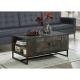 Aurelia Rectangular Industrial Rustic Tea Coffee Table Storage Shelving Black
