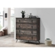 Aurelia Industrial Rustic Chest Of 4-Drawers Tallboy Storage Cabinet Black