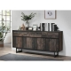 Aurelia Rustic Multi-Purpose Sideboard Buffet Unit Storage Cabinet Black