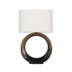 Myra Modern Ceramic Base Fabric Shade Desk Table Light Lamp Black/Gold/Cream