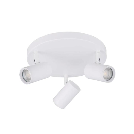 Aster Modern 3-Light Round Flush Ceiling Spot Light Lamp White