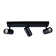 Aster Modern 3-Light Flush Ceiling Spot Track Light Lamp Black