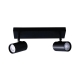 Aster Modern 2-Light Flush Ceiling Spot Track Light Lamp Black