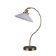 Famelis Vintage Mid Cenruty Glass Desk Table Light Lamp White/Brass