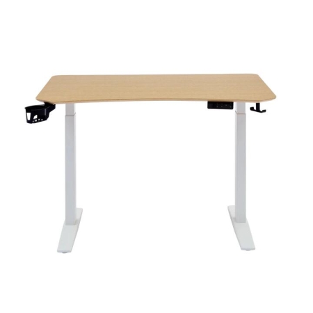 Maestro Furniture Neptune Electric Sit And Stand Height Adjustable Office Computer Working Desk Oak/White