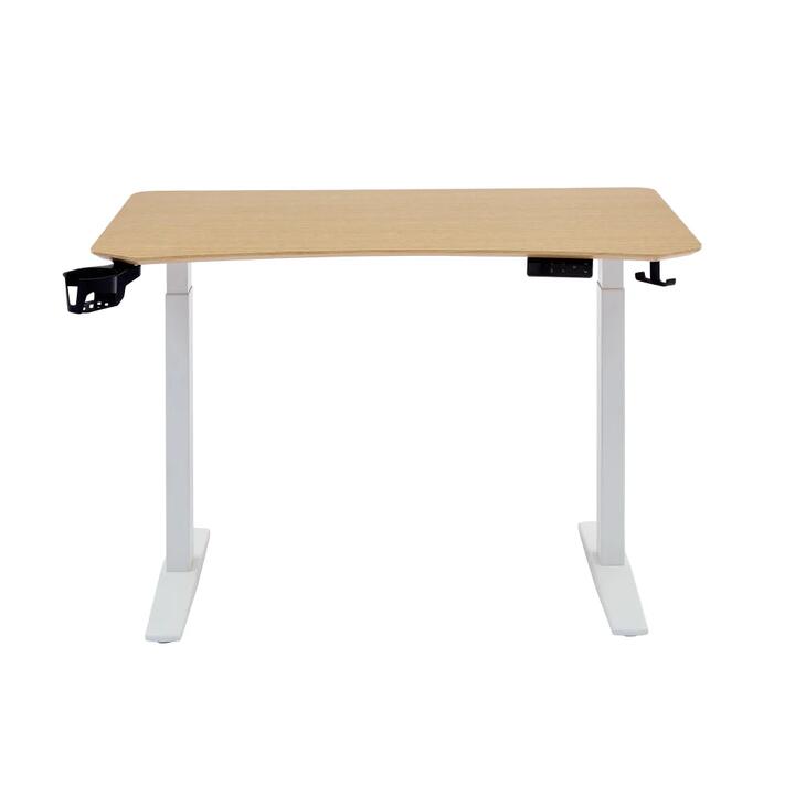 Maestro Furniture Neptune Electric Sit And Stand Height Adjustable Office Computer Working Desk Oak/White