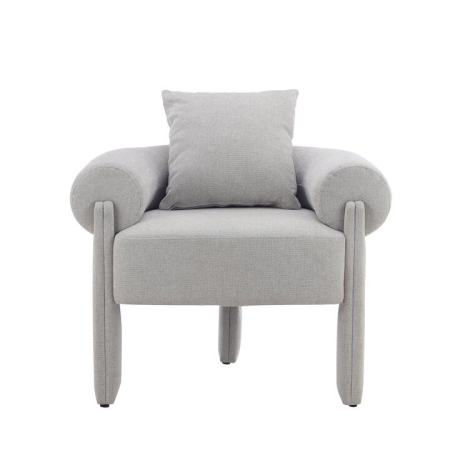 Maestro Furniture Cordelia Modern Textured Fabric Lounge Accent Relaxing ArmChair Grey