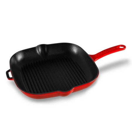 Square Grill Inferno Size 25cm in Red by Chasseur-Red