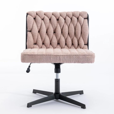 Maestro Furniture Koda Teddy Fabric Vanity Swivel Home Office Task Working Computer Chair Pink
