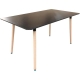 Design Square Modern Wooden Rectangular Kitchen Dining Table 140cm Black/Natural