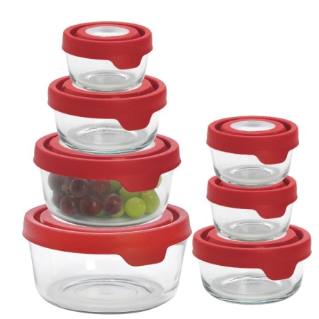Anchor Hocking Trueseal Storage Container Round 14 Piece Set Set
