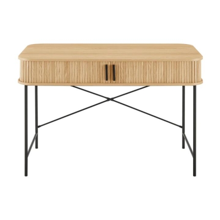 Design Square Galene Computer Working Home Office Desk Table 120cm Slat Oak