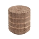 Design Square Aviva Woven Round Top Side End Lamp Table Natural