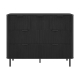Design Square Galene Dresser Lowboy Chest Of 7-Drawers Storage Cabinet Slat Black