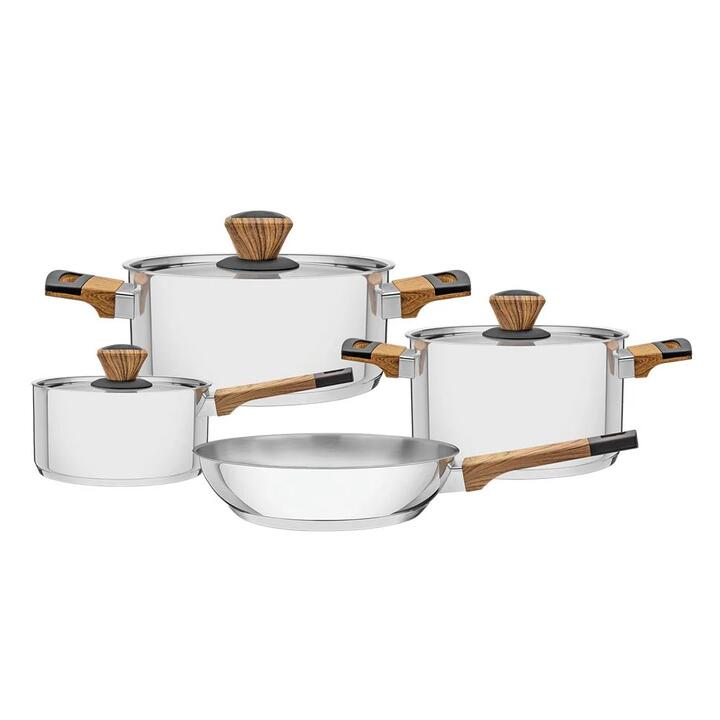 Tramontina Brava 4 Piece Stainless Steel Cookware Set