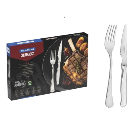 Tramontina Churrasco 12 Piece Steak Set Stainless Steel