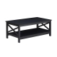 Maestro Furniture Cyrus Wooden Open Shelf Rectangular Tea Coffee Table Black Oak
