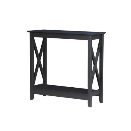Maestro Furniture Cyrus Wooden Hallway Console Hall Table Black Oak