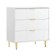 3 Chest of Drawers Lowboy Cabinet White