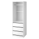 Wardrobe Clothes Closet Storage Organizer White
