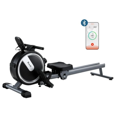 16 Level Magnetic Rowing Machine for Home with App Connect Black