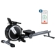 16 Level Magnetic Rowing Machine for Home with App Connect Black