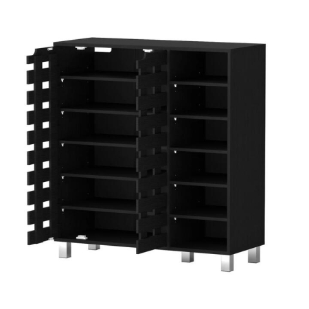 Shoe Rack Cabinet 6 Tier Storage Shelf Black