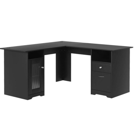 Computer Desk Home Office Study Desks L-shaped Corner Table with Storage