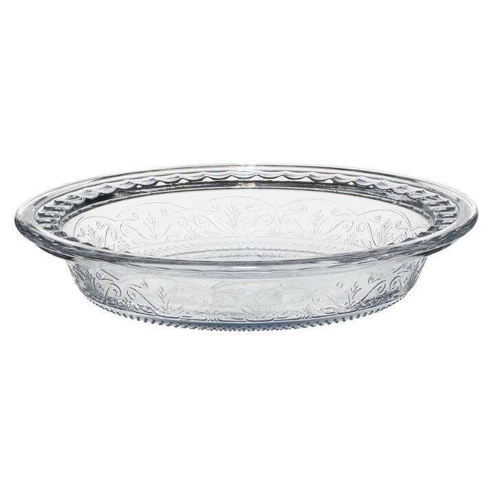 Anchor Hocking Laurel Embossed Pie Dish