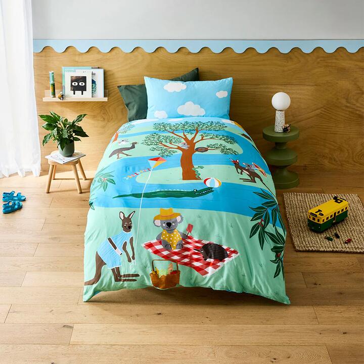 MyHouse Kids Aussie Friends Quilt Cover Set-Single