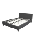 Milano Decor Sienna Luxury Bed With Headboard Charcoal-Single