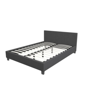 Milano Decor Sienna Luxury Bed With Headboard Charcoal-Queen