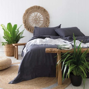 Bambury French Flax Linen Sheet Set-Queen