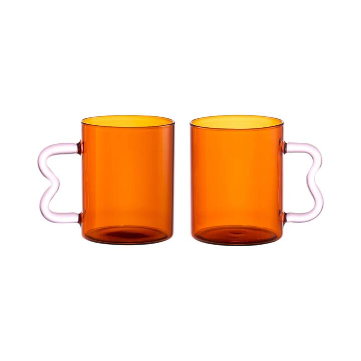 Alex Liddy Prisma Set of 2 Glass Mugs 350ml