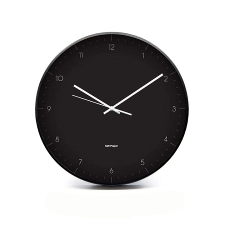 Elio Wall Clock Size 53.5X53.5X5.5cm in White by Salt & Pepper-White/53.5cm