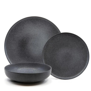 Hue 12 Piece Dinner Set in Black by Salt & Pepper-Black