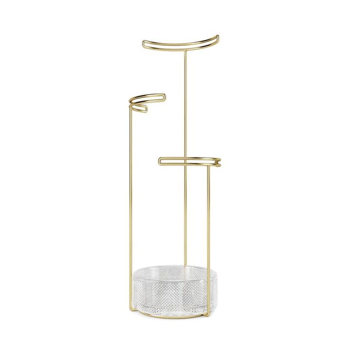 Umbra Tesora Jewellery Stand Glass/ Brass