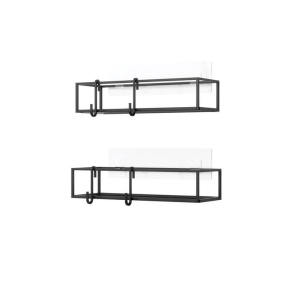 Umbra Cubiko Set of 2 Shower Bin Black
