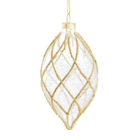 MyHouse Long Gold Swirl Bauble