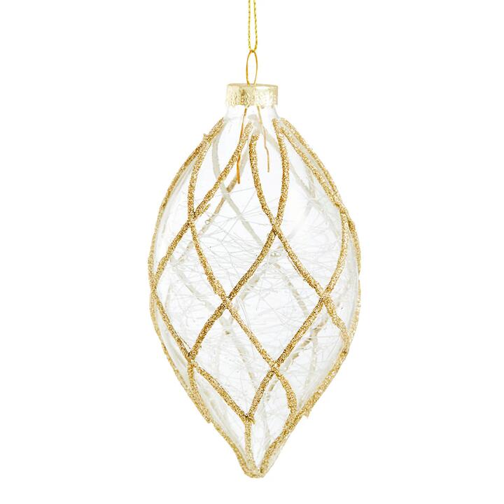 MyHouse Long Gold Swirl Bauble
